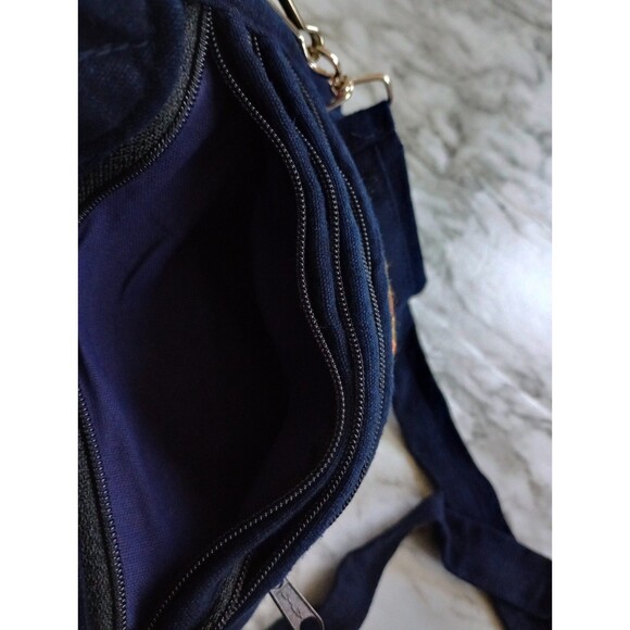 Handmade Crossbody Bag Zip 4 Pockets Quilted Embroidered - Picture 8 of 11